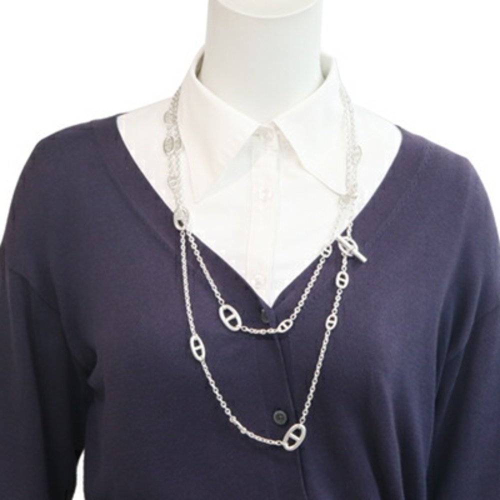 Hermes Chaine d'Ancre Farandole Necklace, 160cm, Sterling Silver (925), Long Nec - Picture 10 of 10